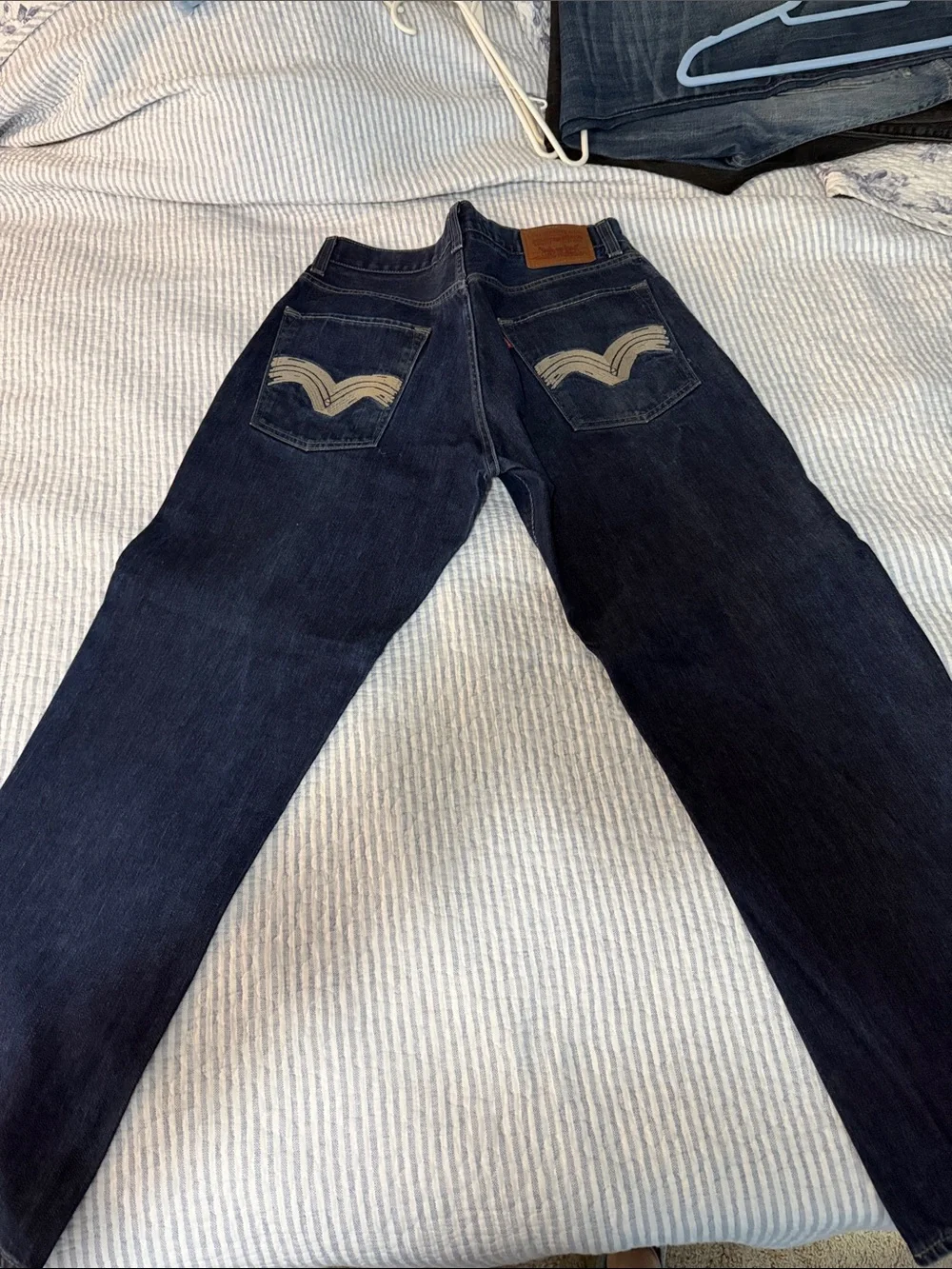 569 loose straight Levi's Dark Blue Relaxed Fit Men's Jeans